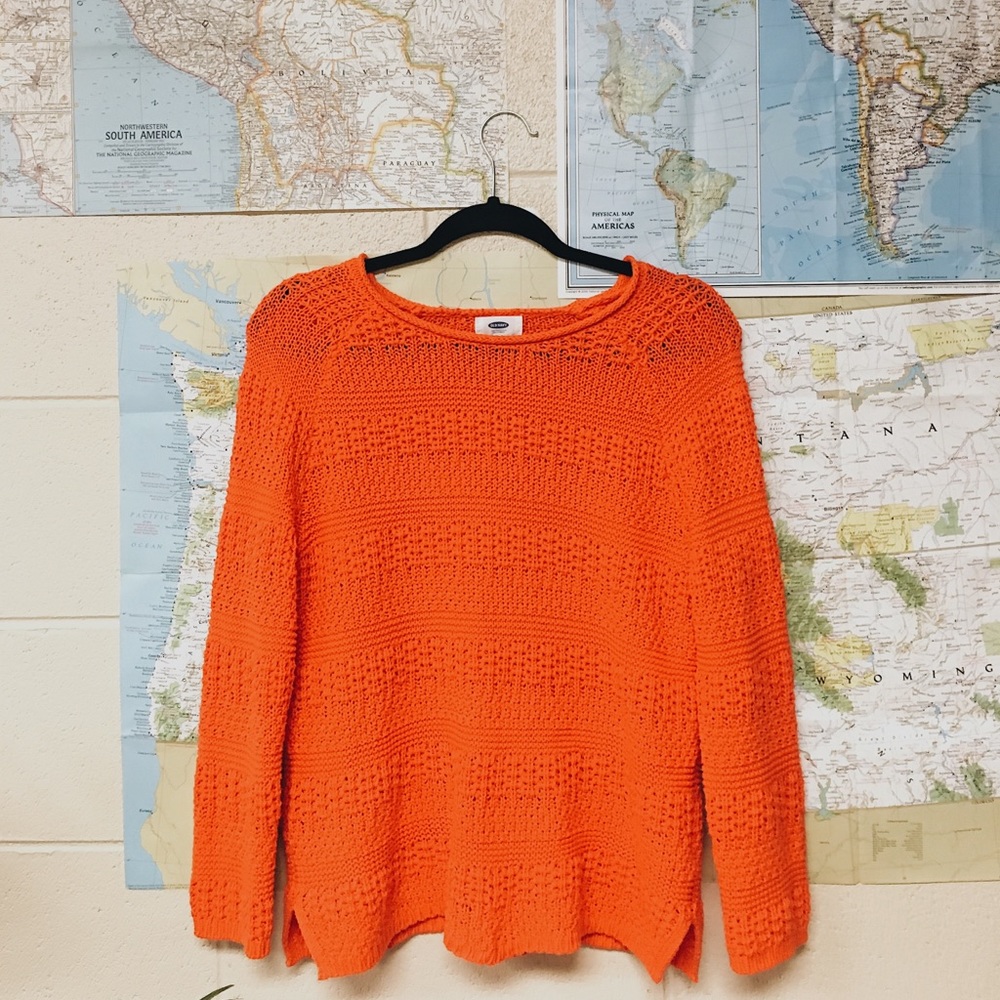 Perfect Orange Fall Pumpkin Sweater W M
